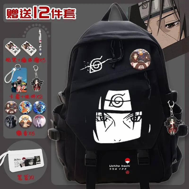 Naruto New Student Schoolbag Large Capacity Casual and Lightweight Shoulder Pad Cute Cartoon Waterproof Backpack