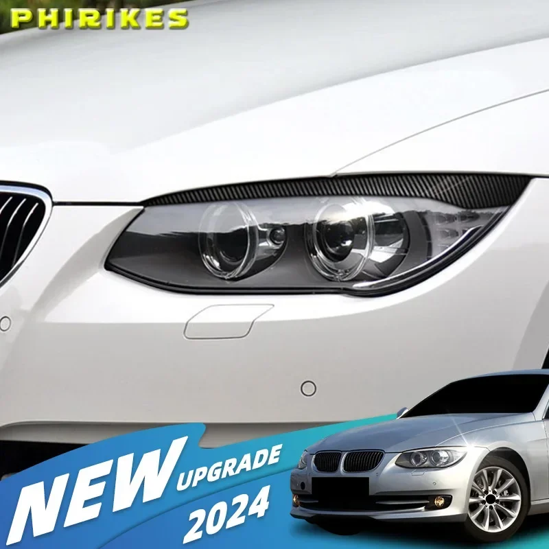 Car Front Headlight Eyebrows Eyelid Lid Trim Lamp Cover Sticker for BMW E92 E93 320i 325i 328i 330i 335i LCI 2007-2014 Body Kits