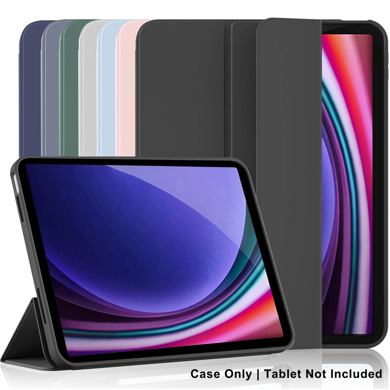 Tri-fold Flip Case For Samsung Galaxy Tab S7 S8 S9 S9 FE 10.9'' 11'' 2023 2021 Magnetic Stand PU Leather Protective Cover