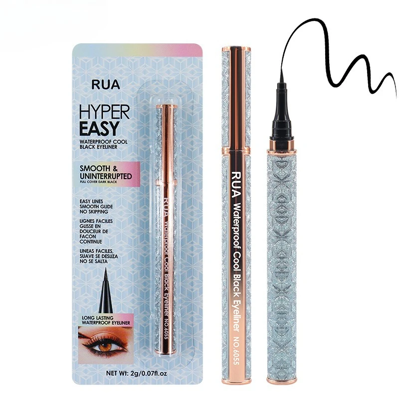 Waterdicht zwart eyelinerpotlood Sneldrogend Veegvast De hele dag dragen voor gevoelige ogen en beginners Gemakkelijk aan te brengen cosmetica