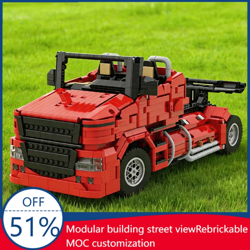 

2616 Pcs MOC Red Remote Control Car Model Display DIY Building Block Technology Assembly Creative Type Toy Kids Birthday Gifts