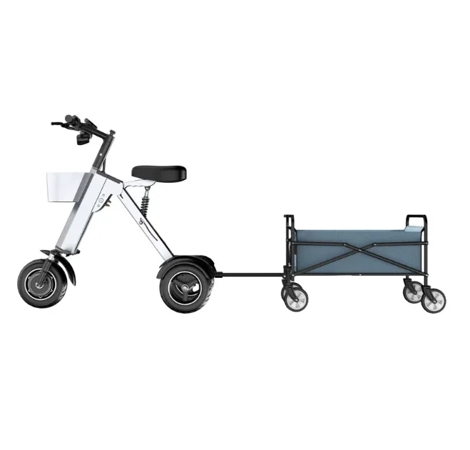 48V light foldable two-person electric scooter, portable small lightweight mini three-wheeled electric scooter