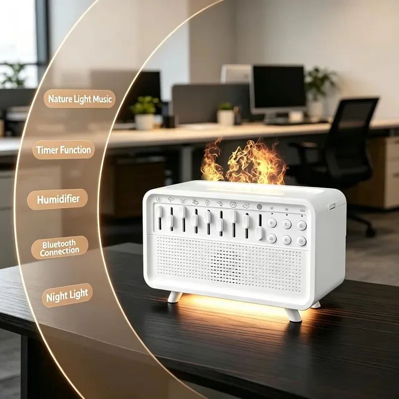 for White Noise Sleep Instrument Bluetooth Speaker Home Aromatherapy Humidifier Timing Night Light