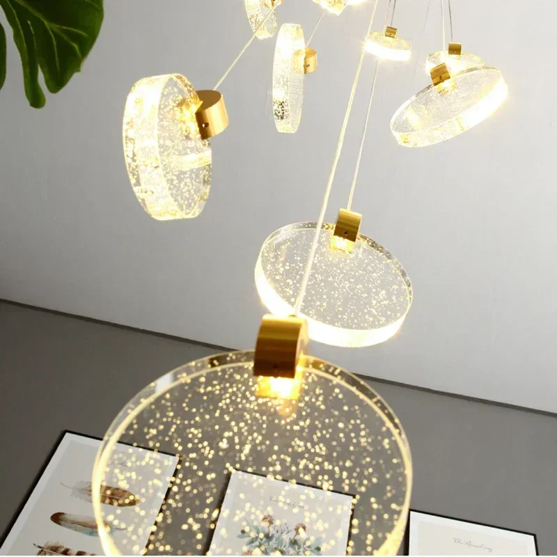 Moderne Minimalistische Kristallen Bubbel Hanglamp Led Kroonluchter Lamp Voor Slaapkamer Nachtkastje Trap Home Decor Hanglamp Glans