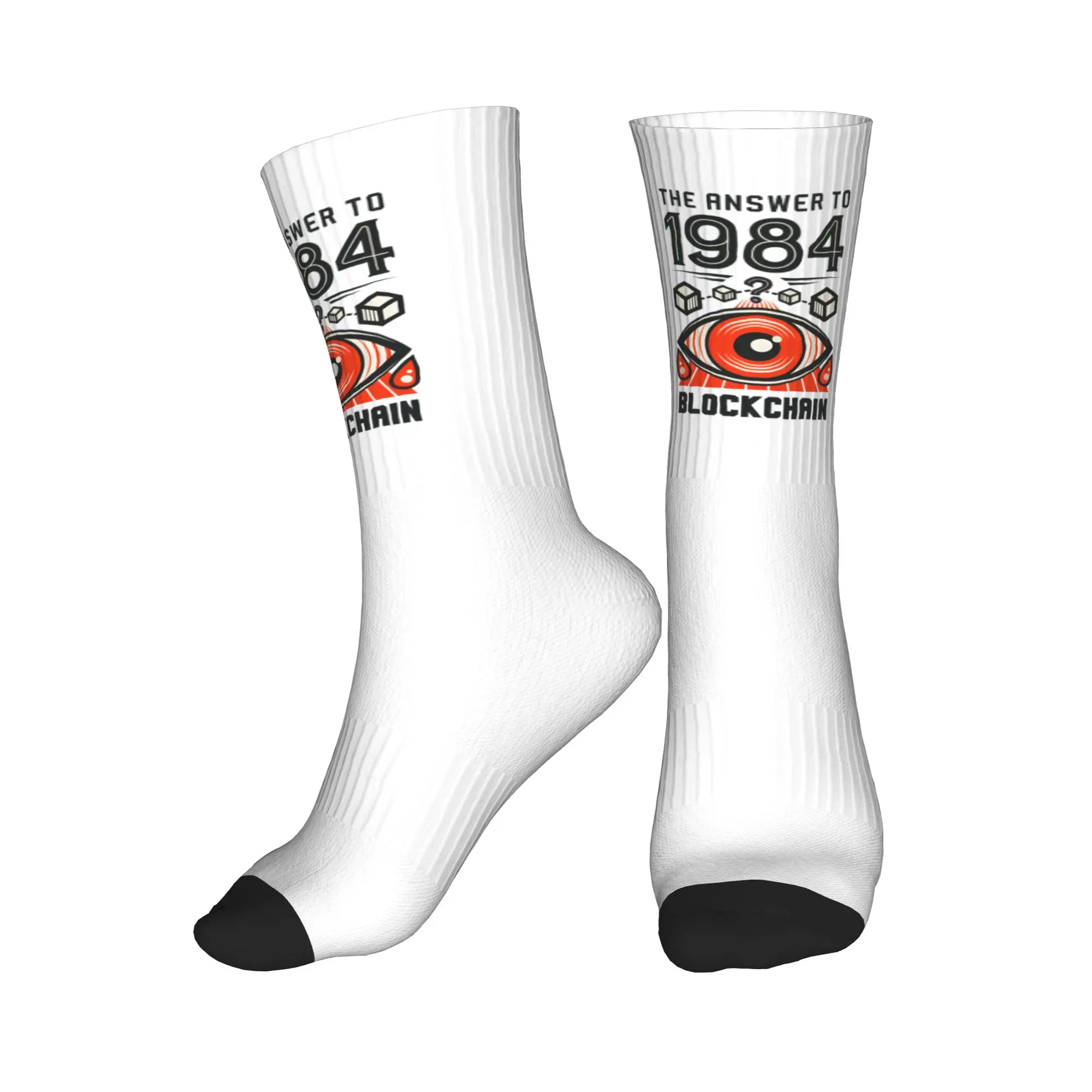 

1984 George Orwell Big Brother Blockchain Dress Socks for Men Women Warm Fashion Crew Socks