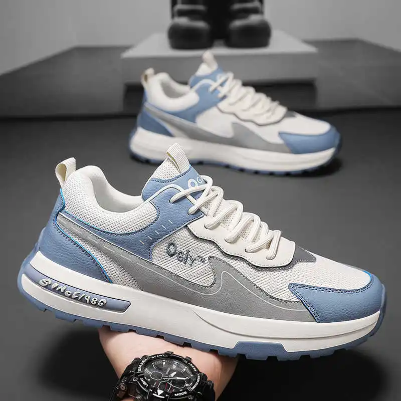 

Round Nose Thick Heeled Flat Sneakers Vulcanize New Novelty Shoes For Men's Shoes Sport Super Sale Comfort Shoos Popular