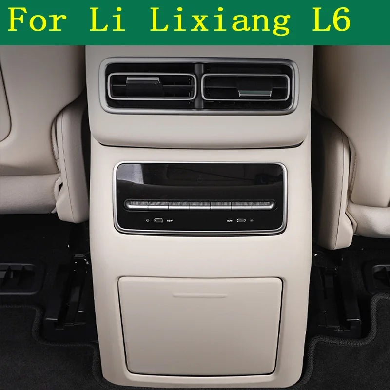 For Li Lixiang L6 2024  Car Rear Air Conditioning Vent Cover Trim Anti-Kick Rear air conditioning air outlet frame anti kick