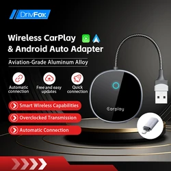 Wired to Wireless Carplay&Android Auto Adapter Wireless CarPlay with USB Android Auto Wireless Adapter Apple Car Play Plug