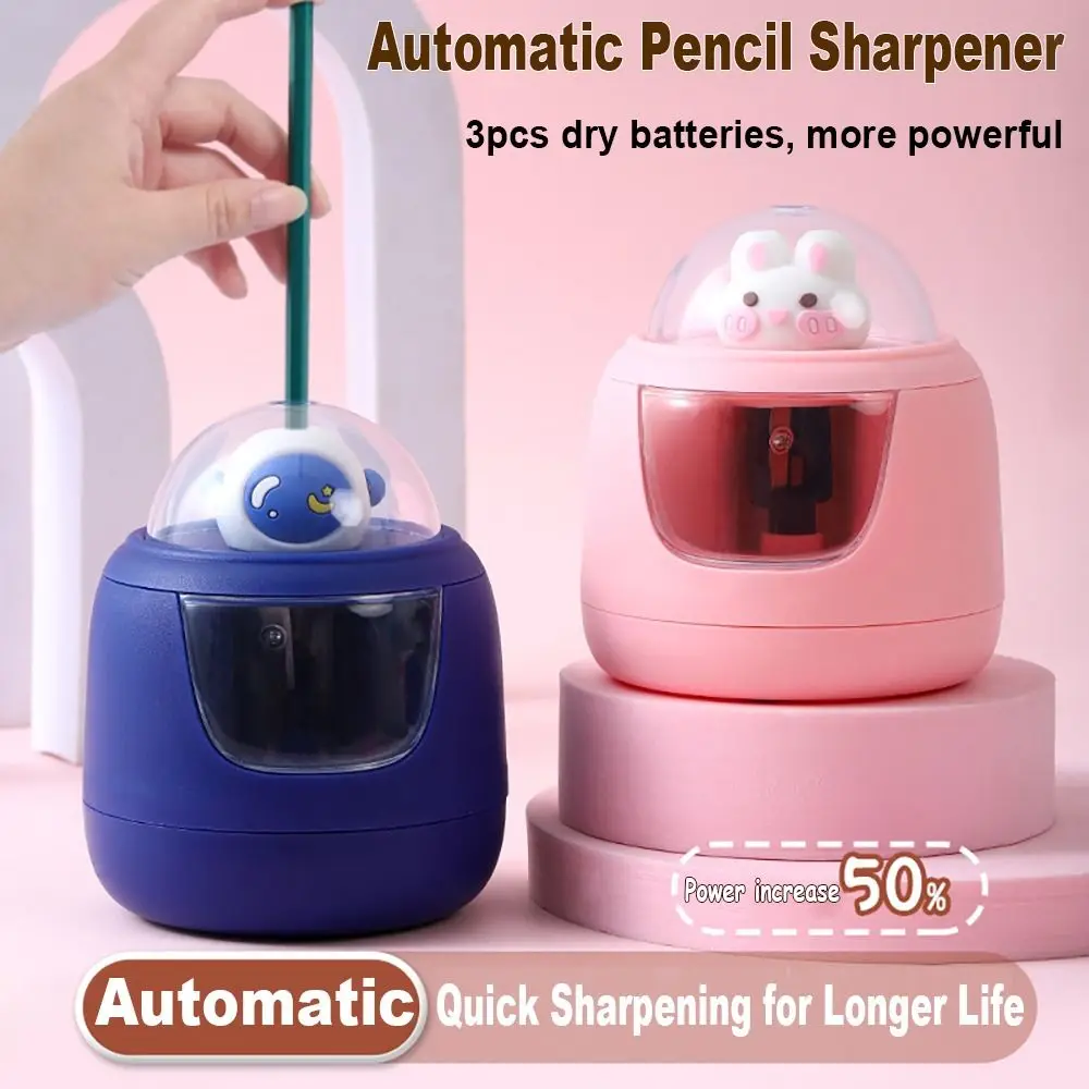 Automatic Cartoon Electric Pencil Sharpener Multi-function Hand-cranked Mechanical School Primary Students Stationery Gift