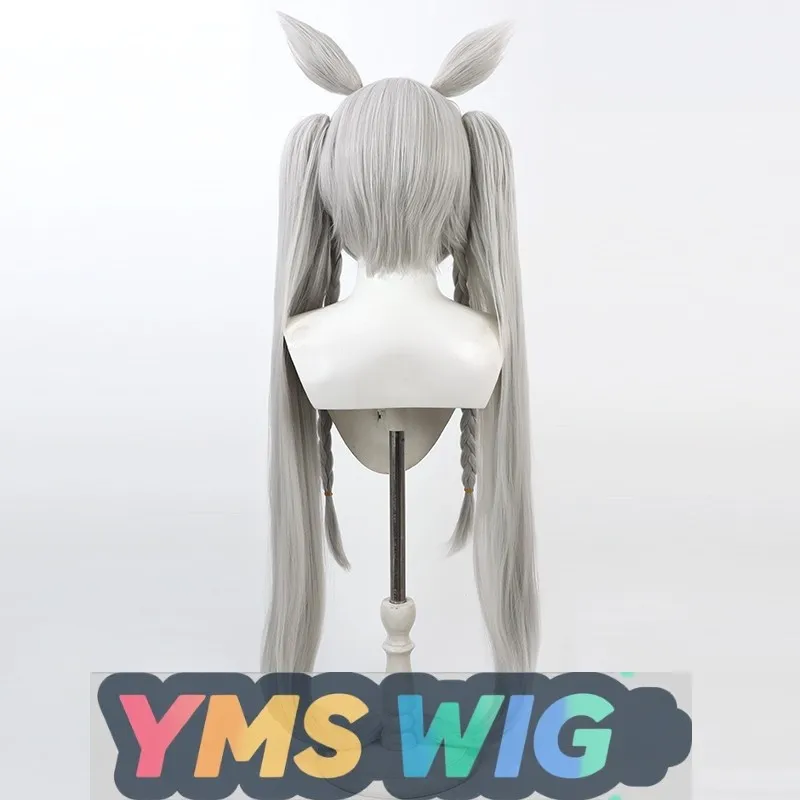 【YMS WIG】Azur Lane New SR Ship Girl Asagi Cosplay Perücke Silber Weiß Doppel Pferdeschwanz Original Haut Perücke