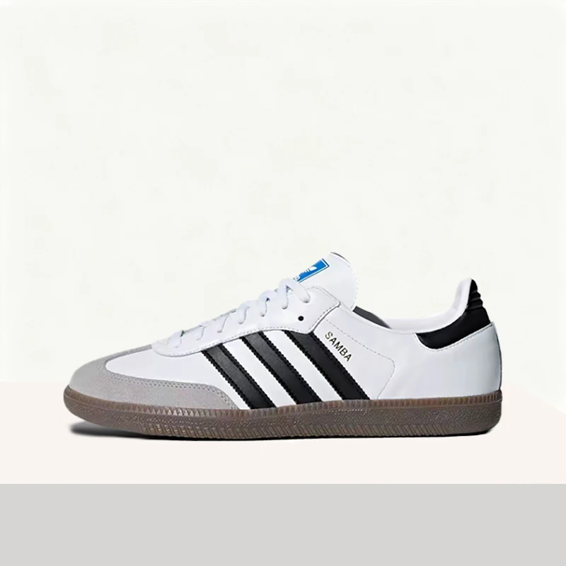 Кроссовки adidas Originals Samba OG Minimalist Fashion, низкие, повседневные, дышащие, унисекс, черные, белые, серые HQ1
