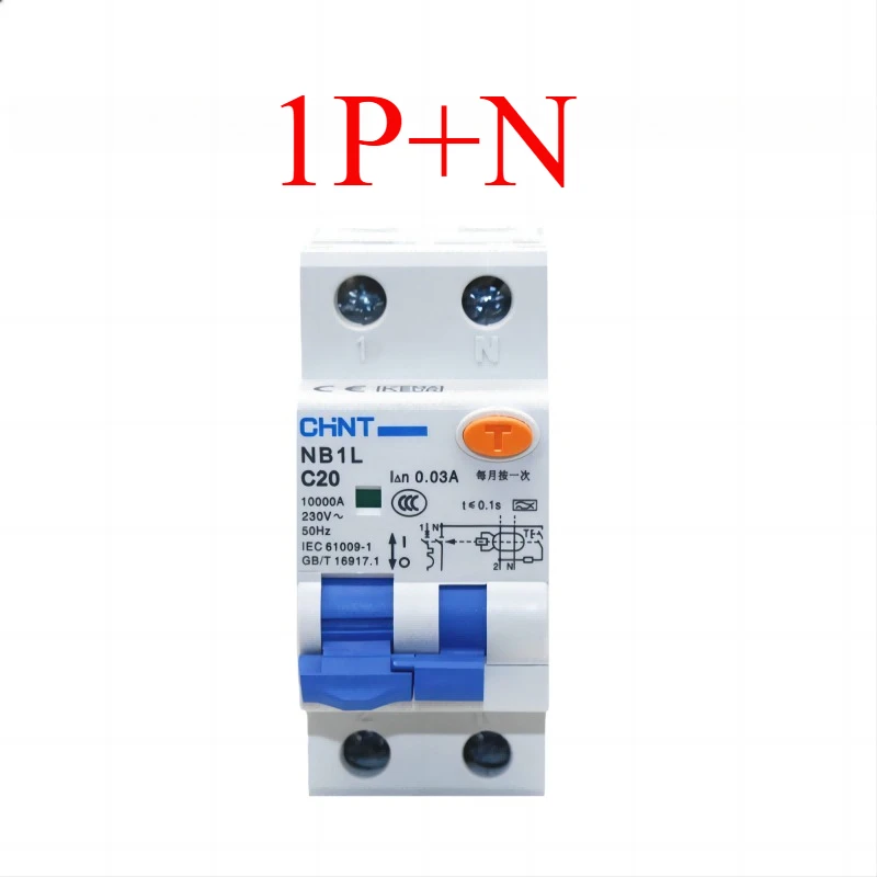 

NEW Chint NB1L leakage circuit breaker 1P+N C-type air switch A-type elevator special 20A 32A40A