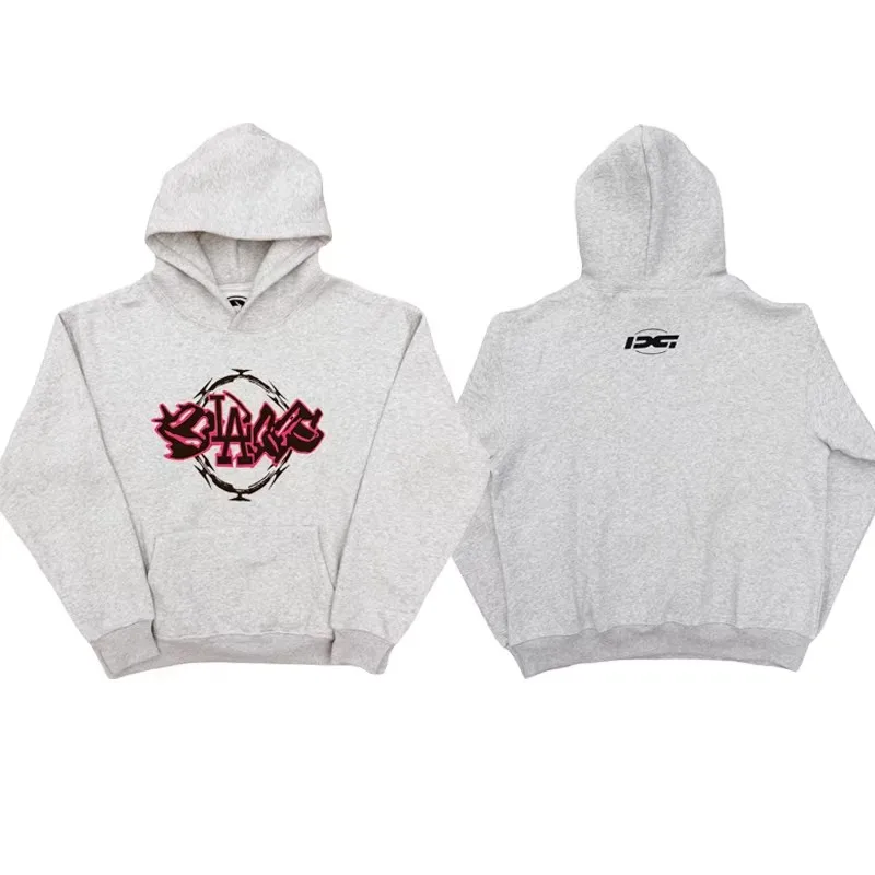 

Худи с ретро-принтом Drain Gang Bladee Exer Razorwire 2026, модель WY1504