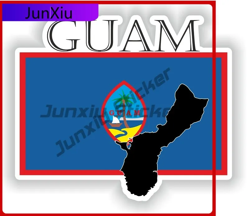 

Guam Sticker Flag Decorative Decals Suv Cover Waterproof Decals For Kayaks Sticker Camping Car Decoration Exterior Funny Rv Suv