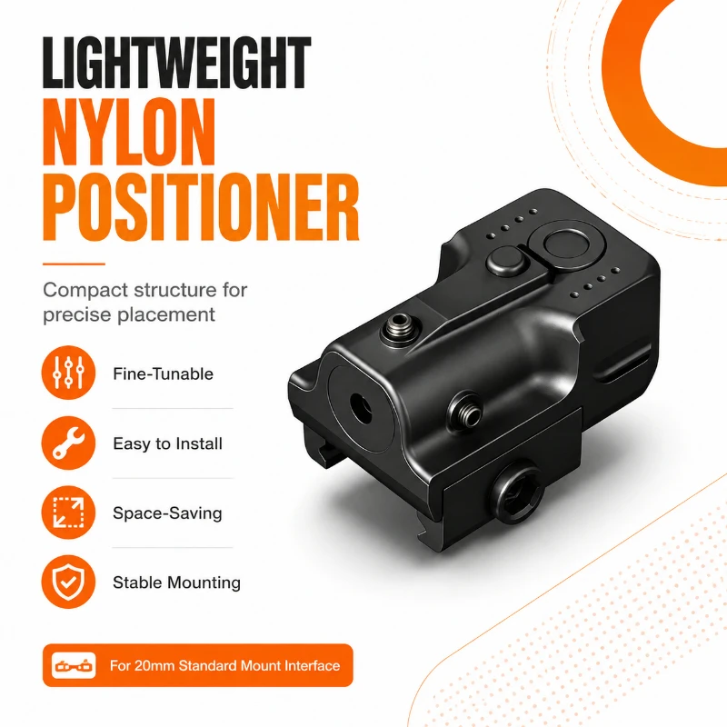 Black Nylon Positioning Module Adjustable Structure 20mm Rail Compatible Handcraft Model Replacement Part