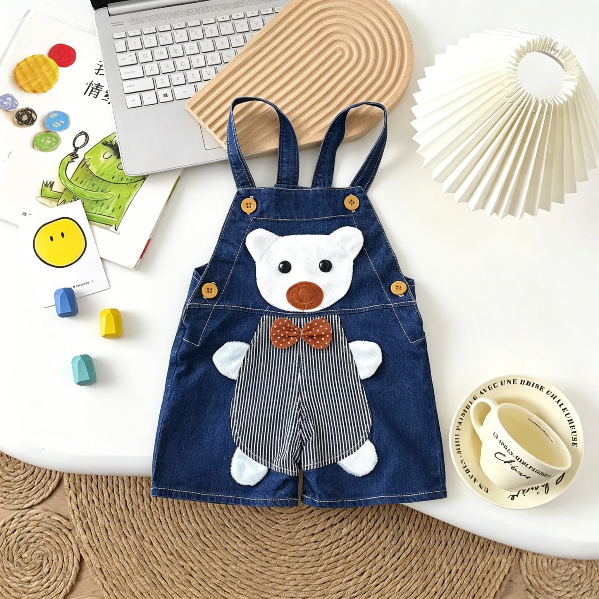 IENENS Baby Shorts Summer Boy's Clothes Cartoon Thin Overalls For 6-30 Months Kids Rompers