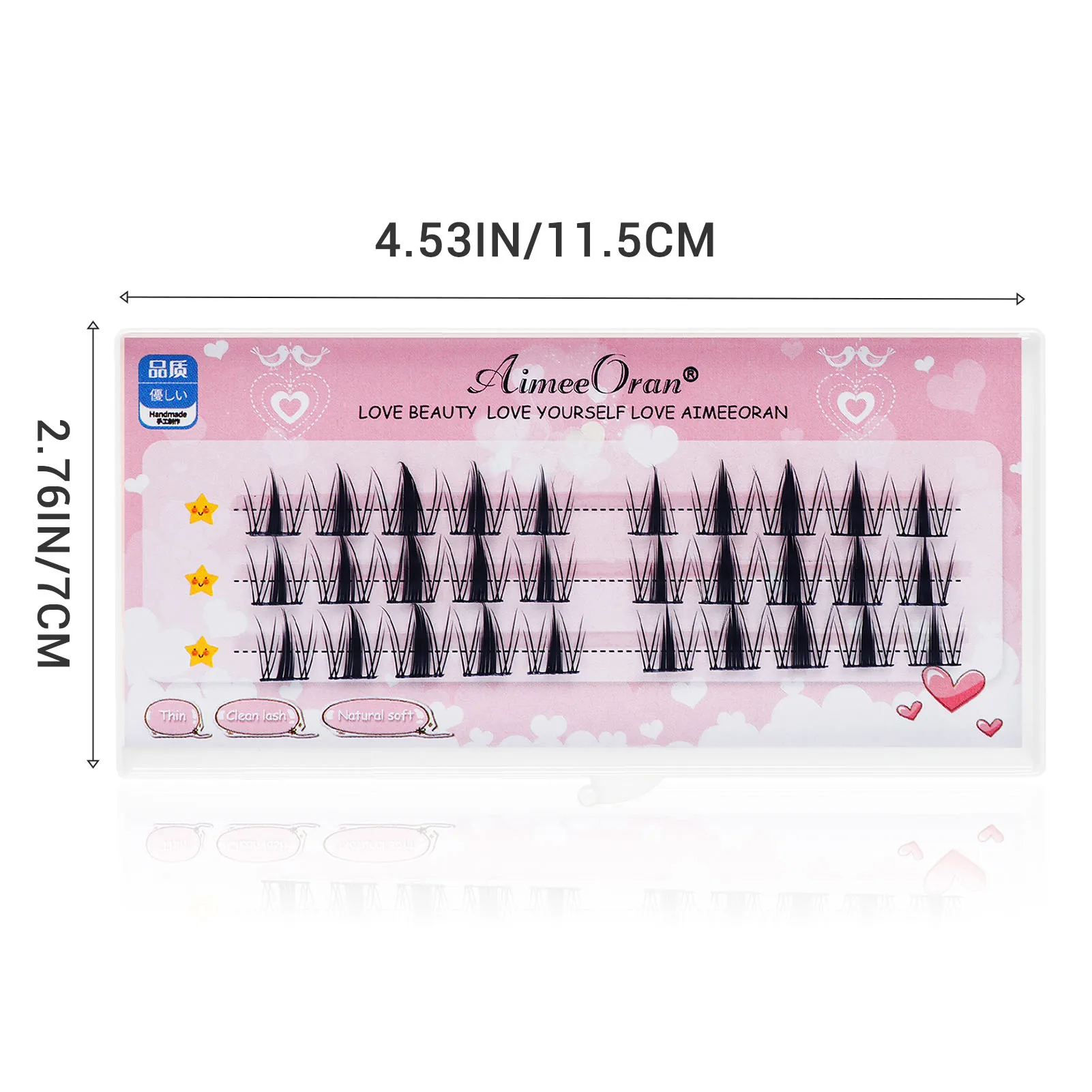 5-pair Manga Eye A Shaped False Eyelashes Wet Lashes Thick Manhua Spiked Eyelashes Naturally Soft Douyin Makeup Lash Extension