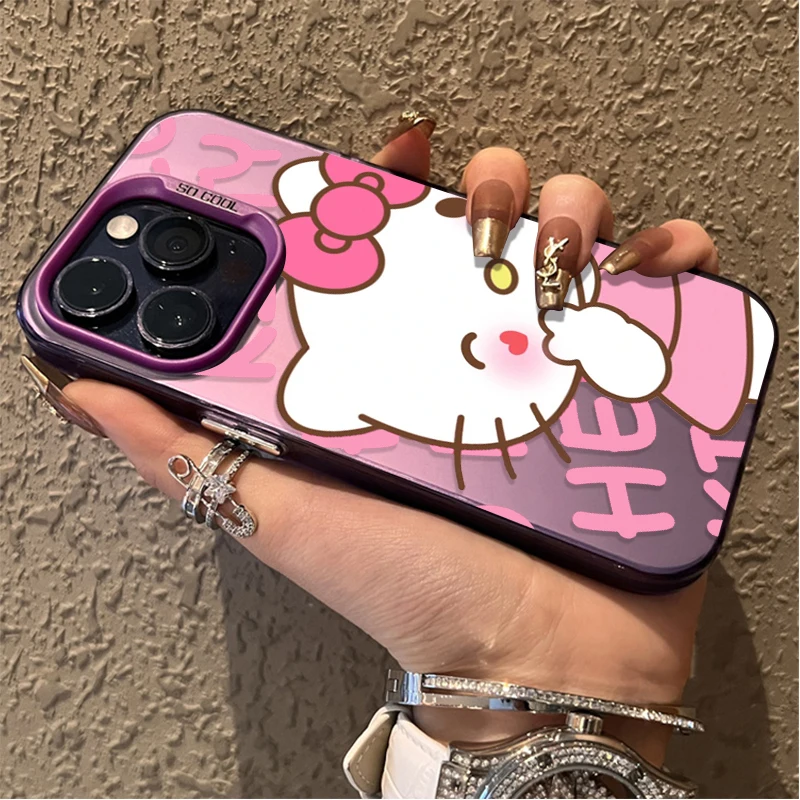 Bonita funda de teléfono Hello Kitty para Samsung Galaxy S25 Edge S24 S23 S22 S21 S20 Ultra Plus FE A56 A36 A26 A17 A07 cubierta dura mate
