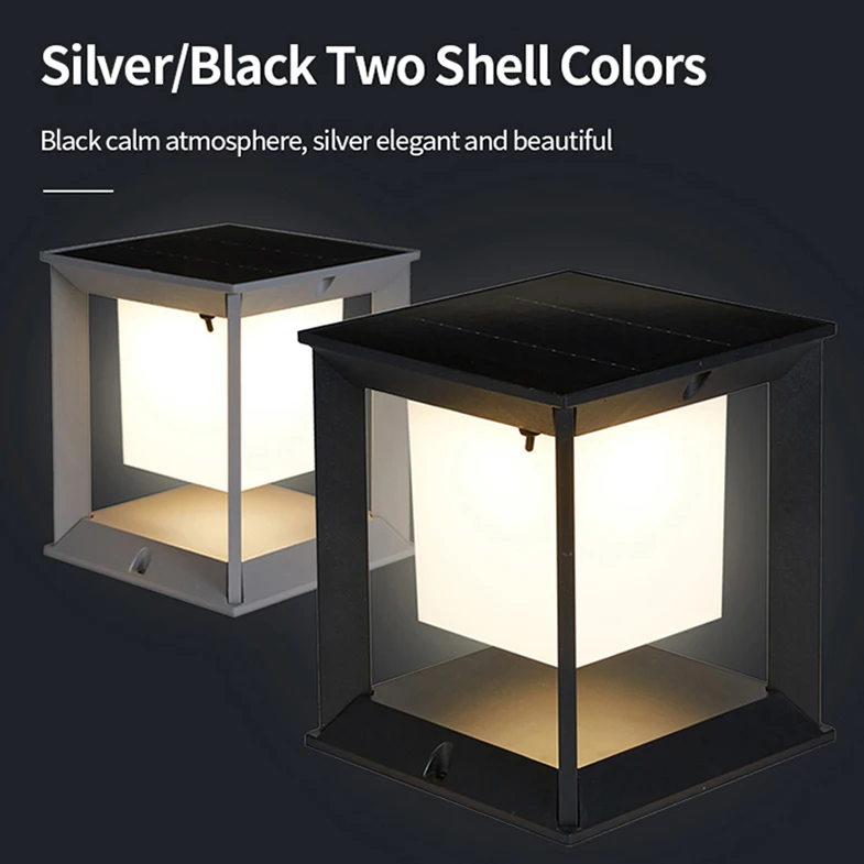 Solar Sensor Light Waterproof Outdoor Solar Light Emitting Diode Pillar Light Garden Courtyard Fence Terrace Porch