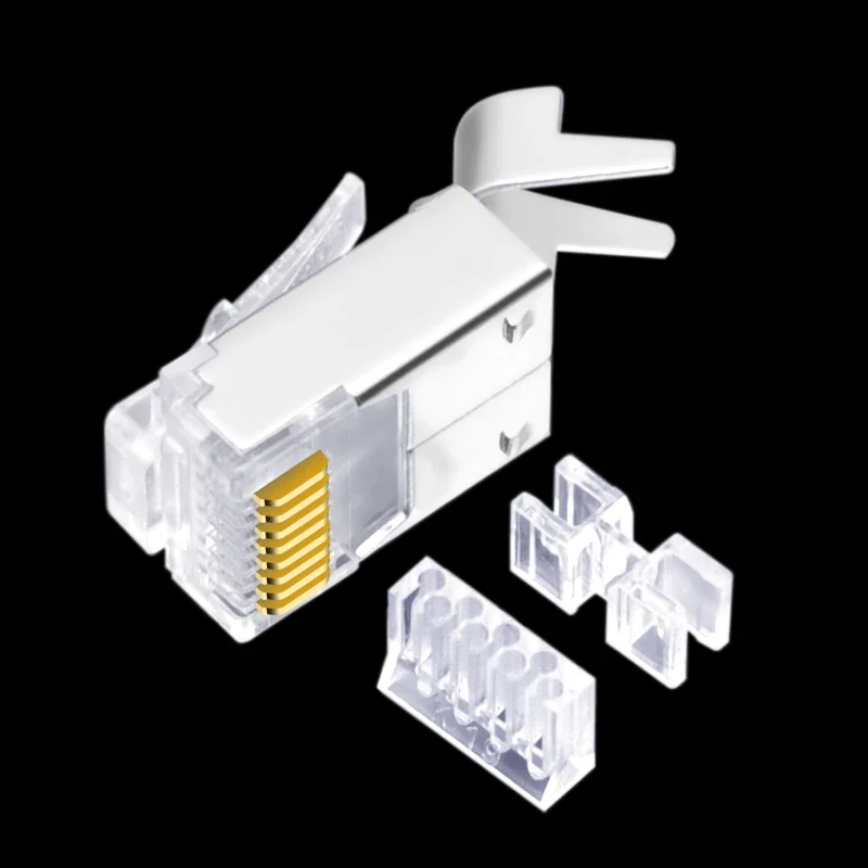 Connettori CNCOB Cat6 RJ 45 FTP, estremità cavo di rete Gigabit 8P8C con spina modulare in cristallo Ethernet RJ45 in tre pezzi