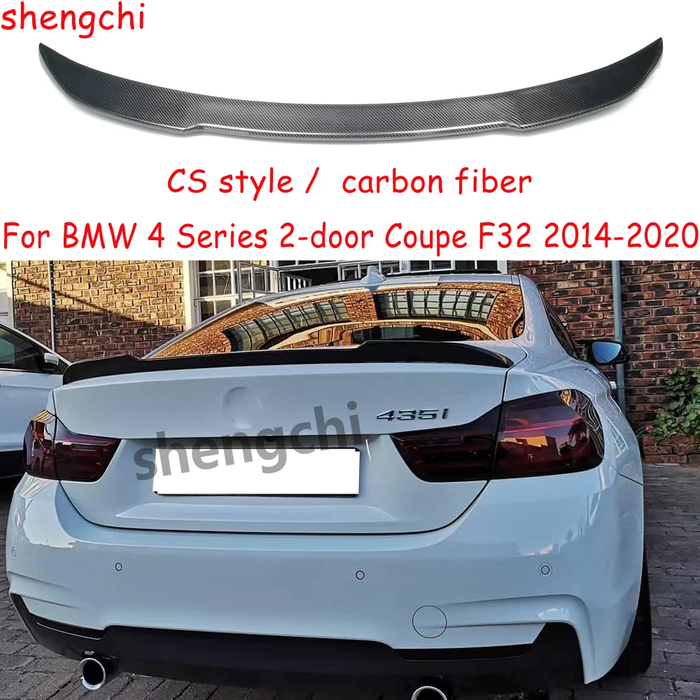 

F32 CS Style Carbon Fiber Spoiler For BMW 4 Series F32 2 Door Coupe 440i 435i 430i 428i 418i Rear Spoiler Wings 2014-2020