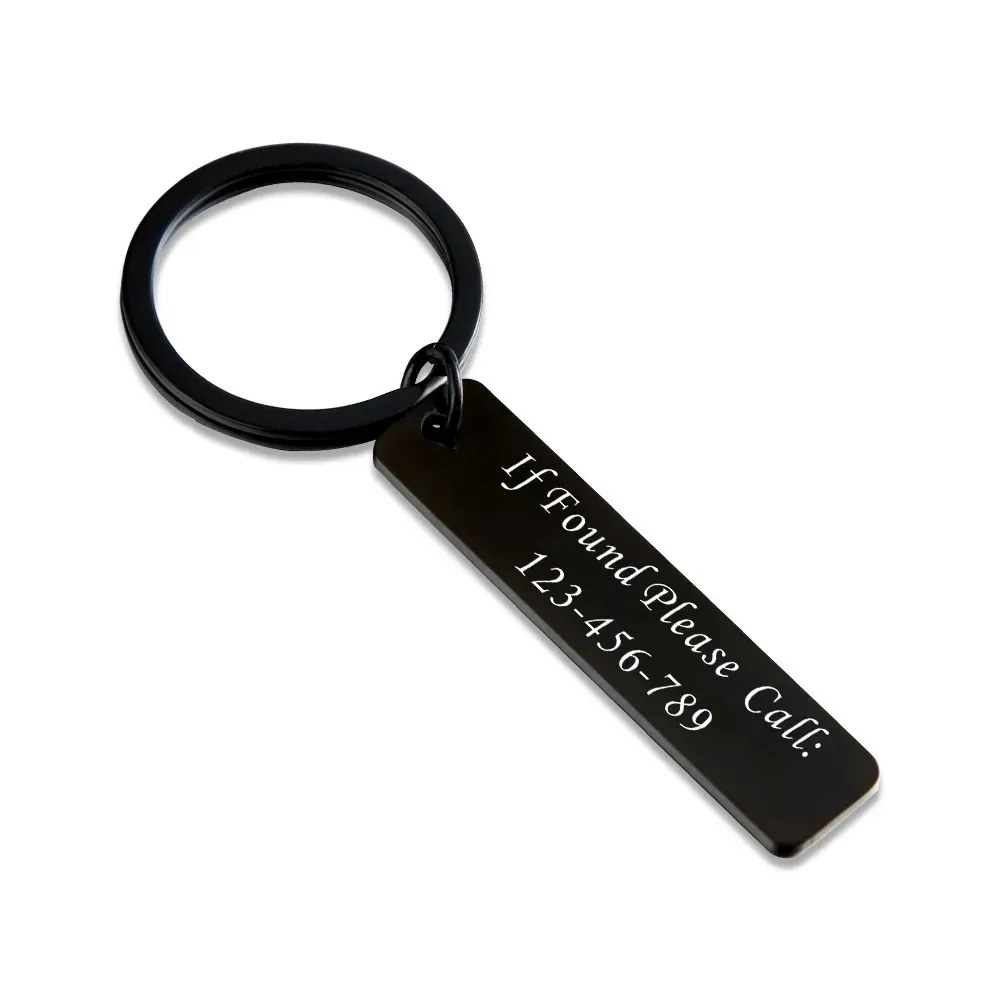 Personalized Long Fine Custom Name Keychain