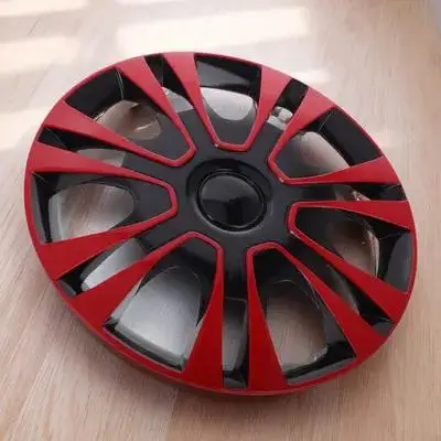 

13 Inch Universal Wheel Hub Cover Tire Cap Stylish Durable Waterproof Black Red Car Accessories Vehicle Compatible
