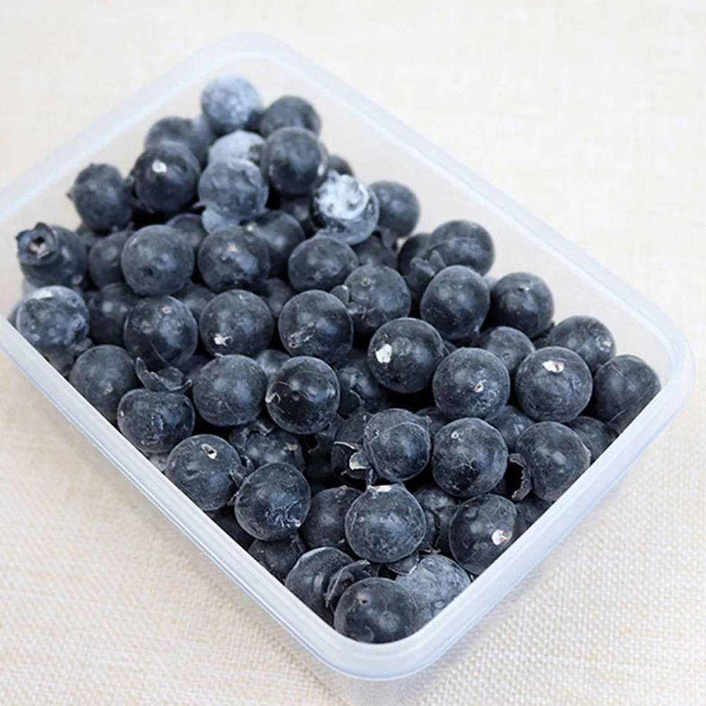 

100pcs Artificial Blueberries Foam Fruit Decorations Lifelike Faux Blueberry Models Home Adornment Scene Accessories Simulated
