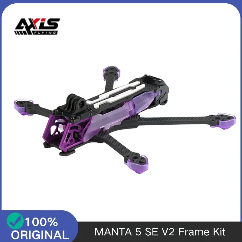 Axisflying Manta 5 SE V2 Frame Kit Squashed X DC 5.5mm 6mm Arm 223-226mm for 5 Inch FPV