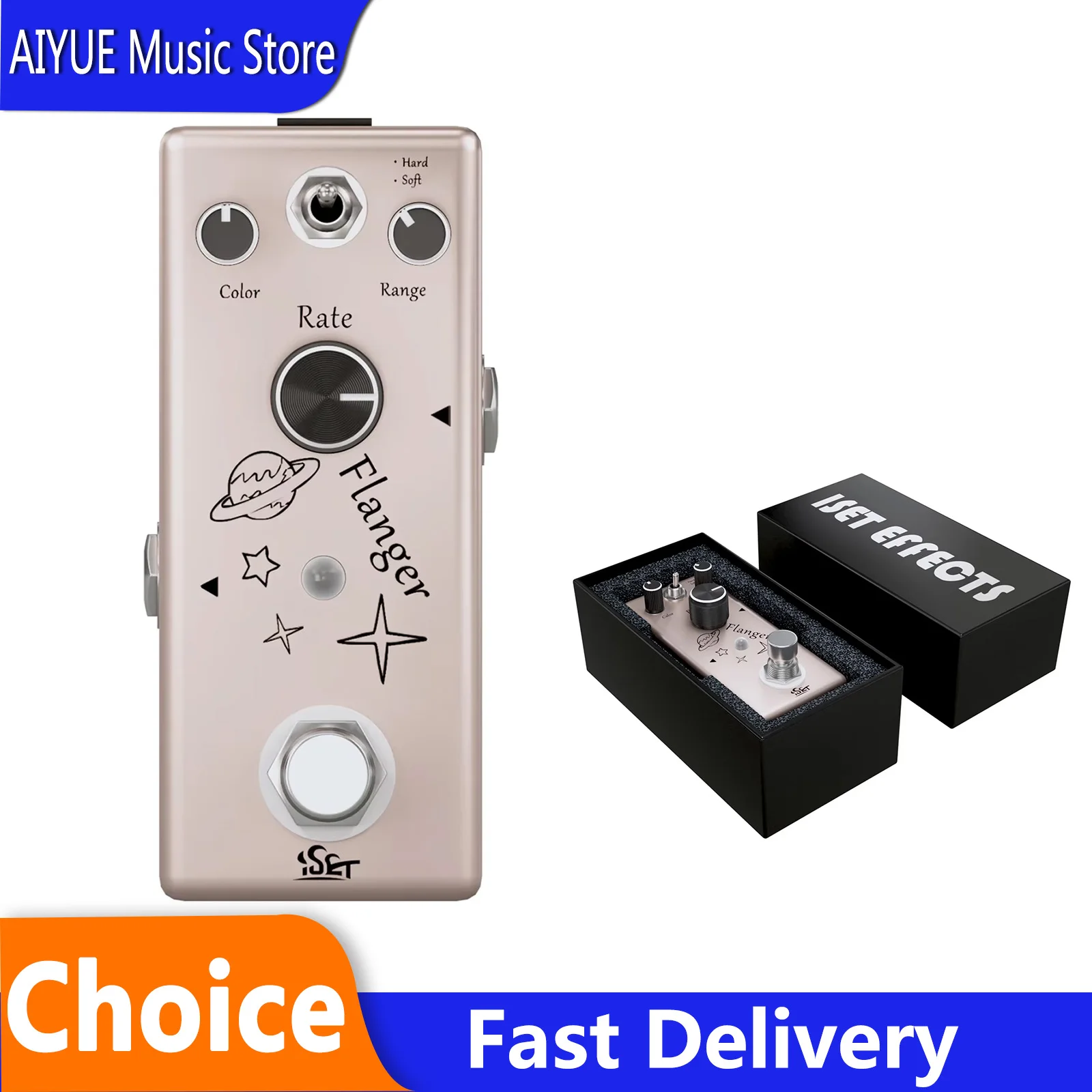 

ISET Guitar Effect Pedal Analog Flanger Full Metal Case Pedal for Electric Guitar Bass True Bypass Guitar Instruments Accessorie