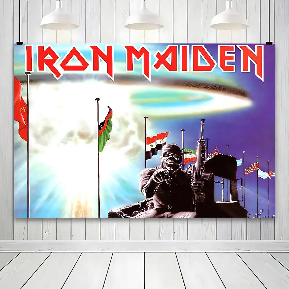 أنيمي I-lron M-Maiden خلفية النسيج تسجيل ملصق راية للعام الجديد الطرف الديكور صور الدعائم لوازم الخلفية