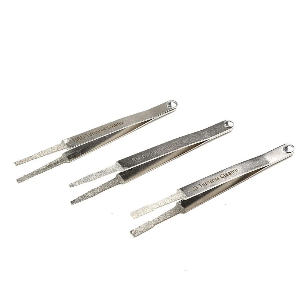 For Spade Terminals Cleaning Tool Tweezer Kit Remove Corrosion，Extend Harness Life Spade 3pcs Connector High Quality Practical