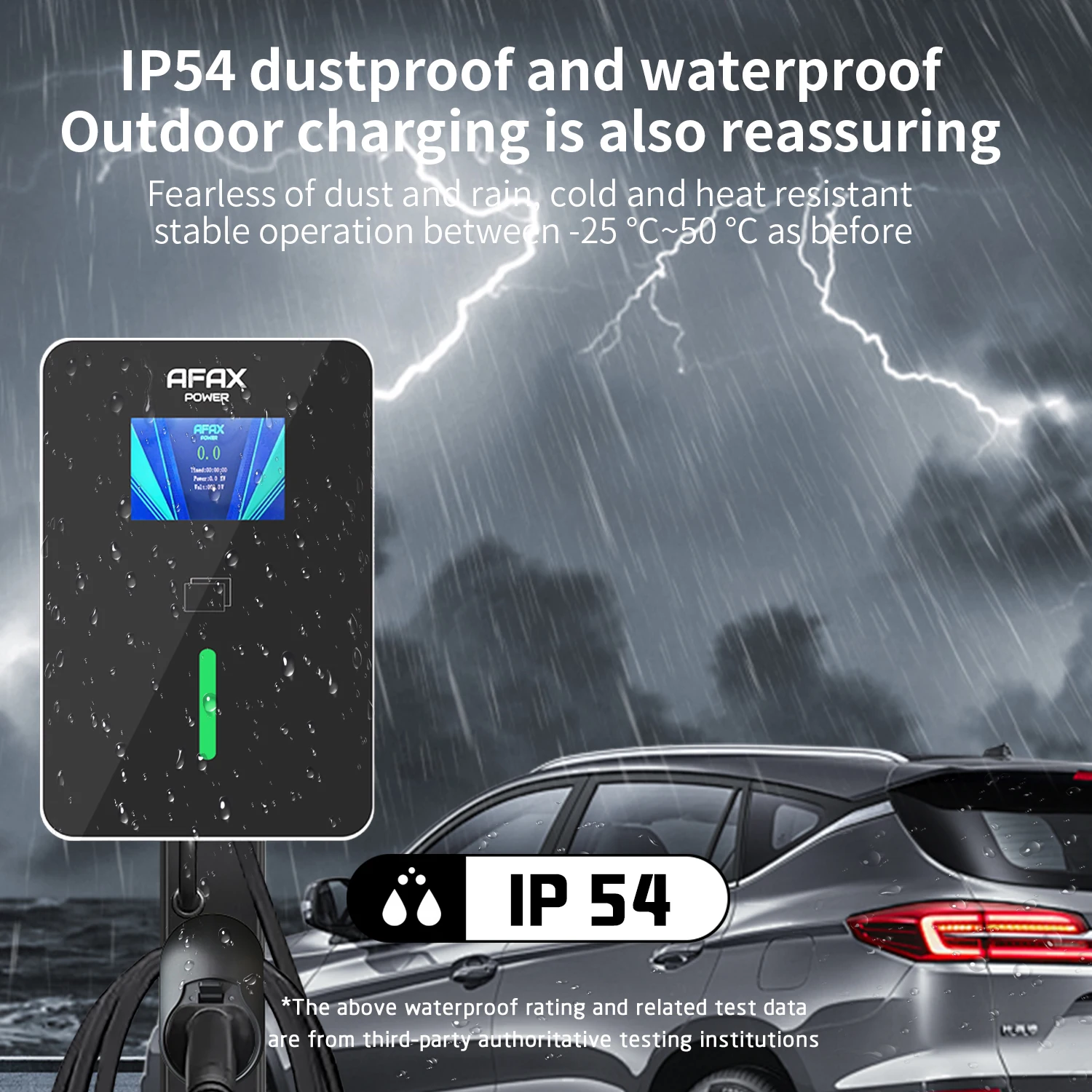 AFAX-estación de carga para coche, cargador de CA de 32A, 11kW, 22kW, tipo 1, tipo 2, chedual EV con Cable de 5m