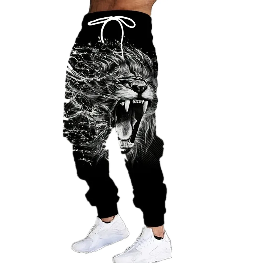 New autumn and winter fashion men's sports pants graffiti 3D printed pants neutral street casual sports jogging pants K0131