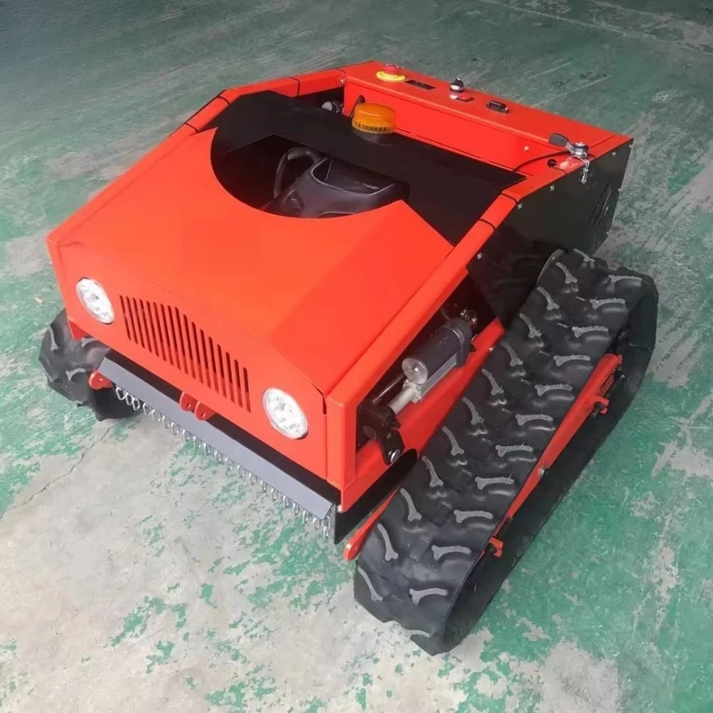 Crawler Remote Control Lawn Mower Multifunctional Hillside Weeder Agriculture Orchard Farm Reed Grass Cutting Machine