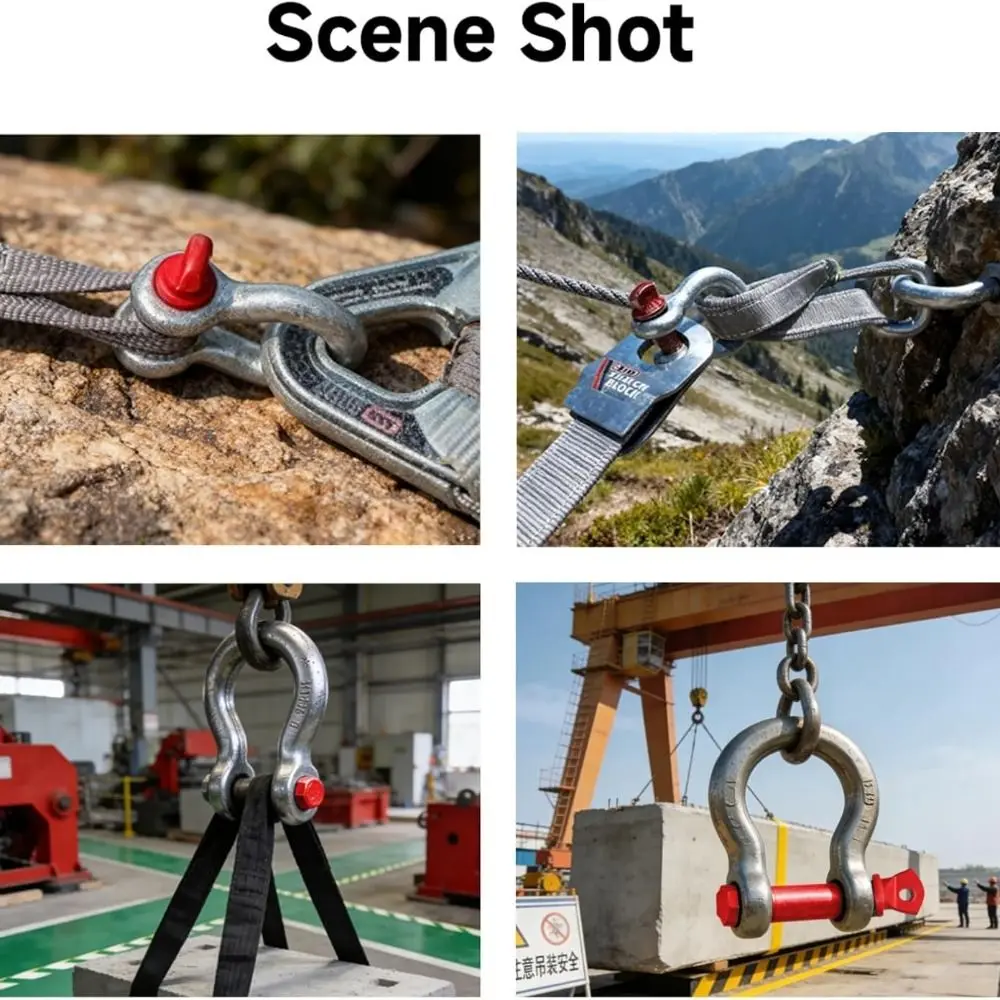3Ton Working Load D Ring Shackles Forged Carbon Steel Heavy Duty Shackle Hitch Receiver Anchor Shackles Rigging Applications