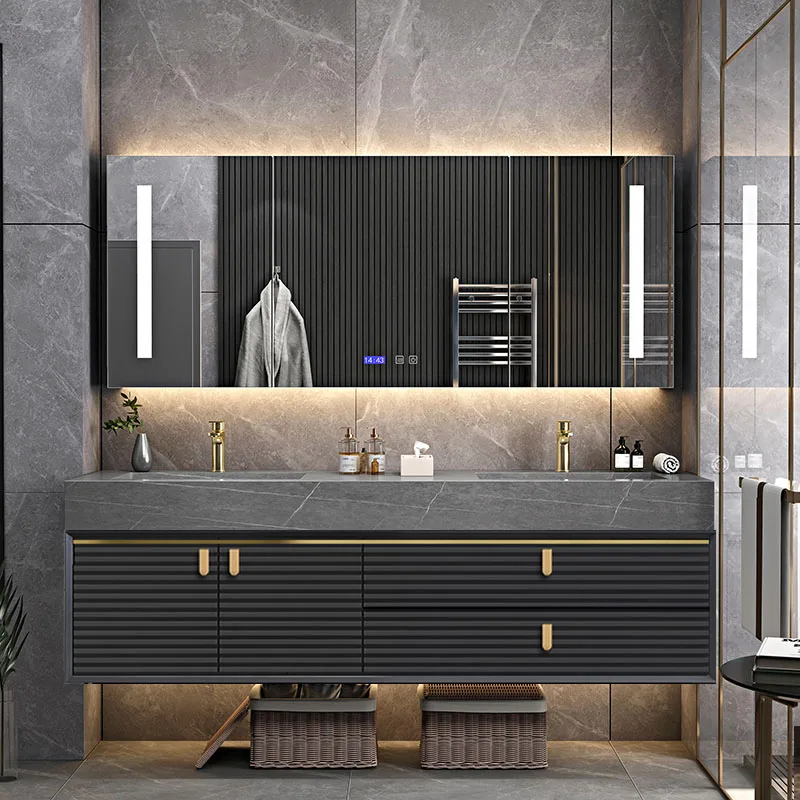 

Toilet Luxury Modern Bathroom Cabinet Storage Internal Hotel Mirror Bathroom Cabinet Vanity Meuble Salle De Bain Home Furniture