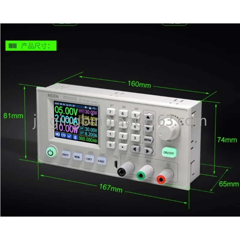 Rd6006 interruptor de controle numérico fonte de alimentação ajustável adaptador de fonte de alimentação dc módulo step-down fonte de alimentação de monitoramento