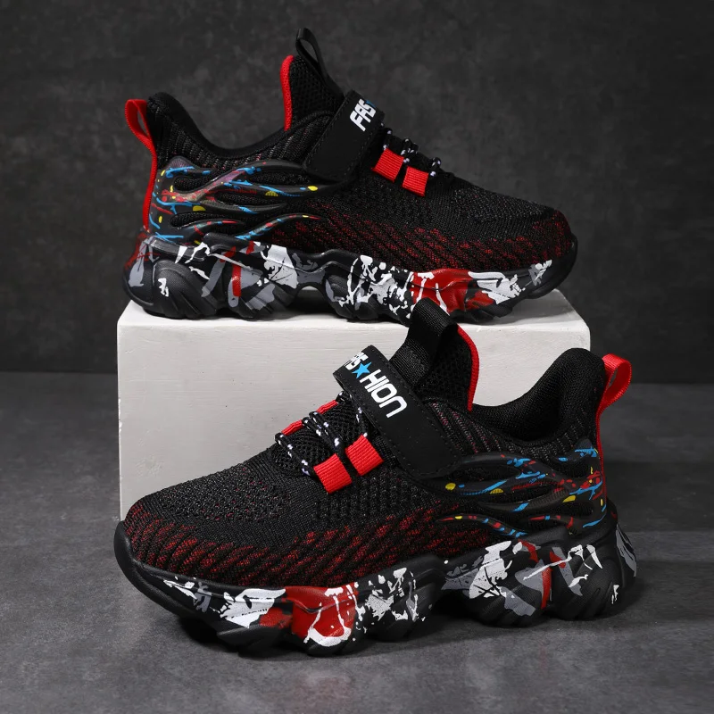 Children Fashion Sports Shoes High Quality Sneakers Boys Girls PU Leisure Trainers Shoes Kids Casual Sneaker Outdoor