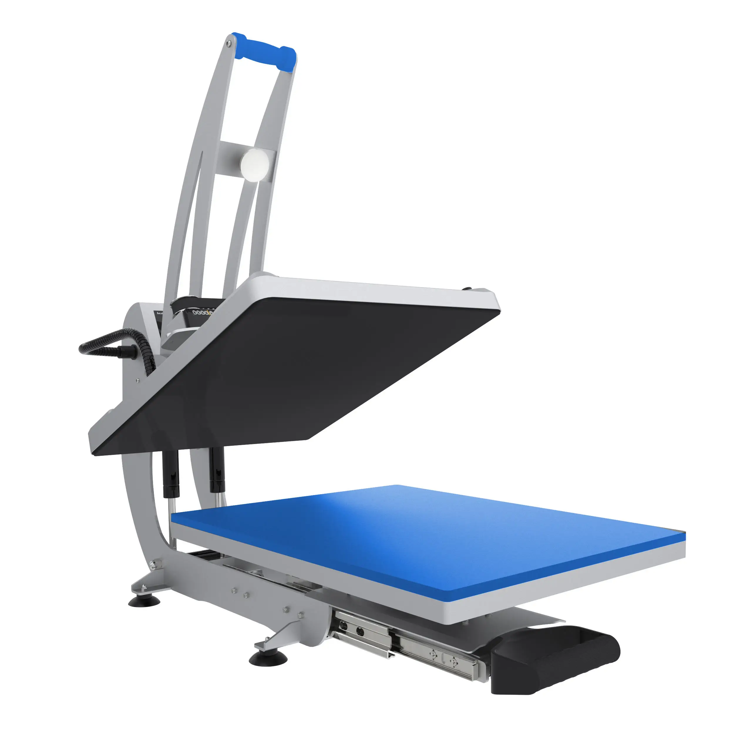 Модернизированный плоский полуавтоматический термопресс высокого давления 40x60 см, машина для передачи тепла для печати футболок, одежды