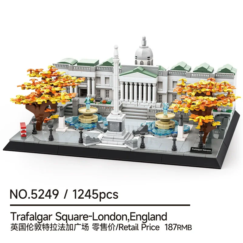 Wange blocs Architecture mondiale briques de construction ville château Villa maison Big Ben tour bricolage jouets pour enfants cadeau fille adulte présent