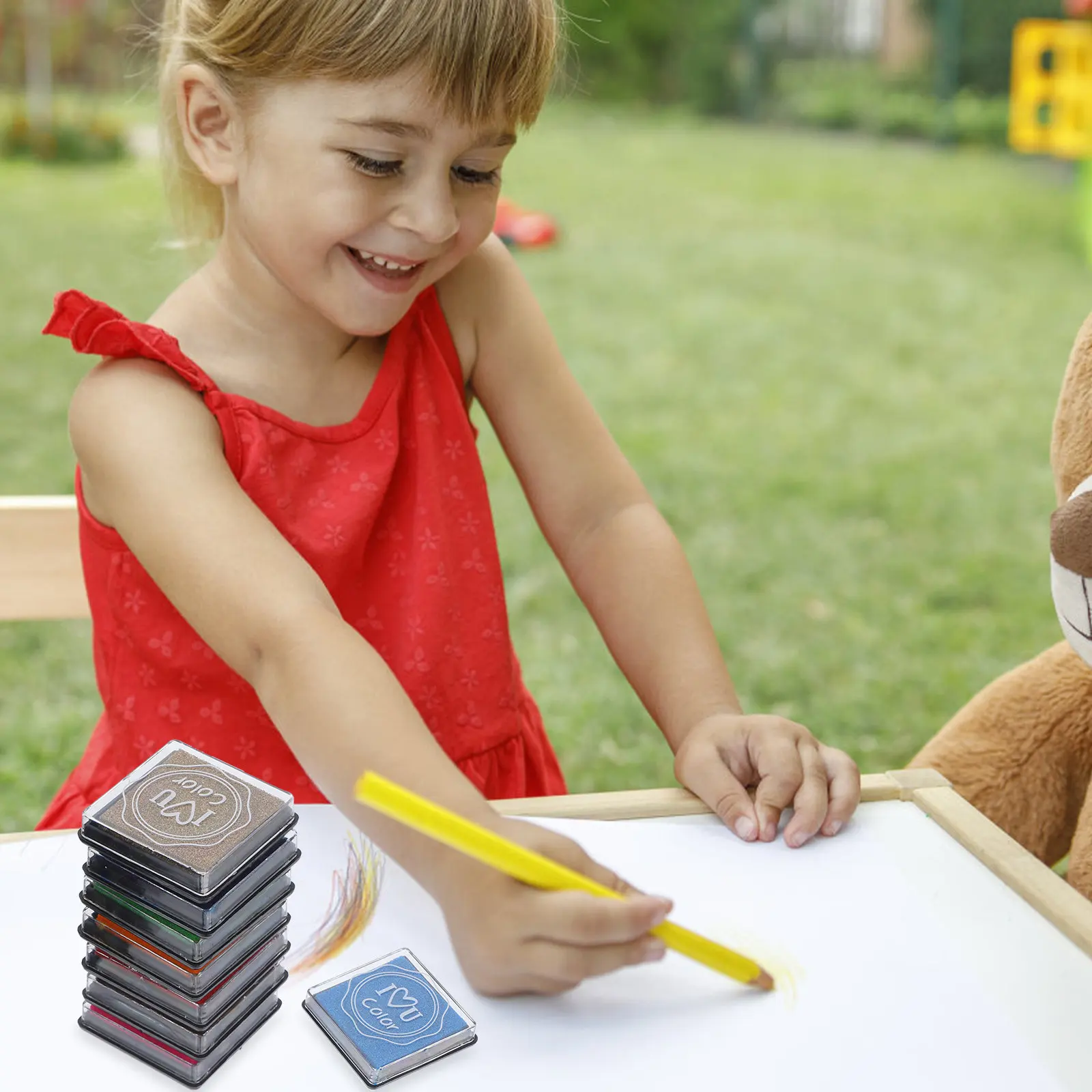 

20Pcs Finger Inkpads for Children DIY Craft Safe Durable Washable Multi Color Painting Ink Pads Ink Pads for Washable