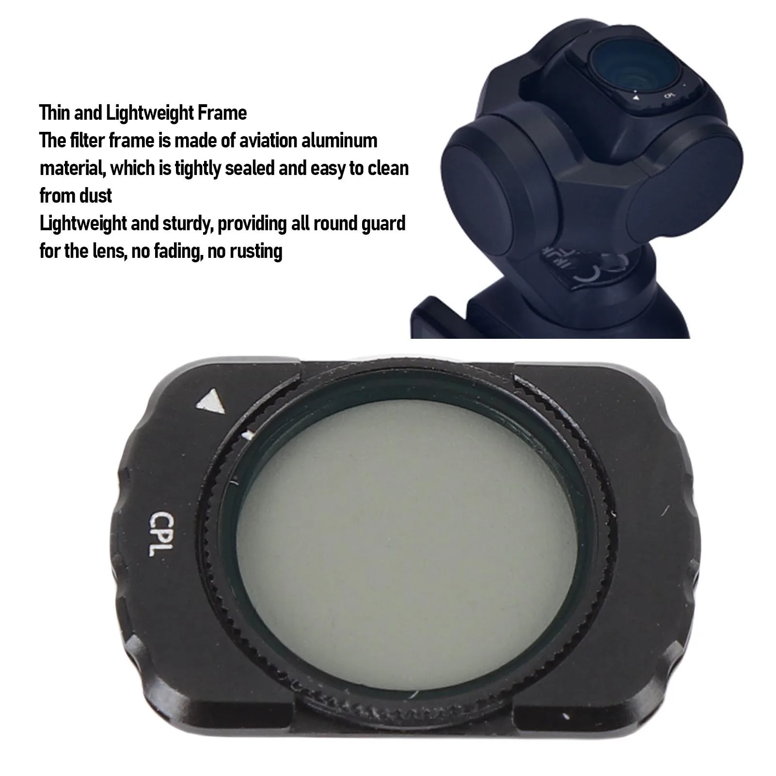 Andoer CPL Filter for Pocket 3 Camera Eliminate Non Metal Reflection Camera Magnetic CPL Circular Polarizer Filter