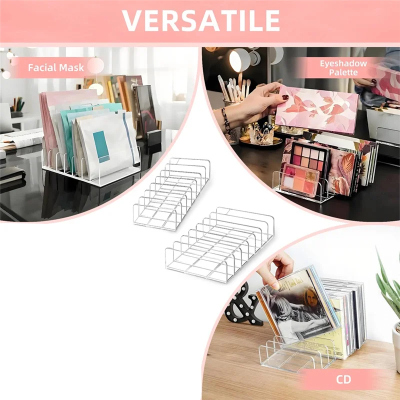 

AD30-Makeup Organizer For Vanity Makeup Palette Organizer Eyeshadow Palette Organizer