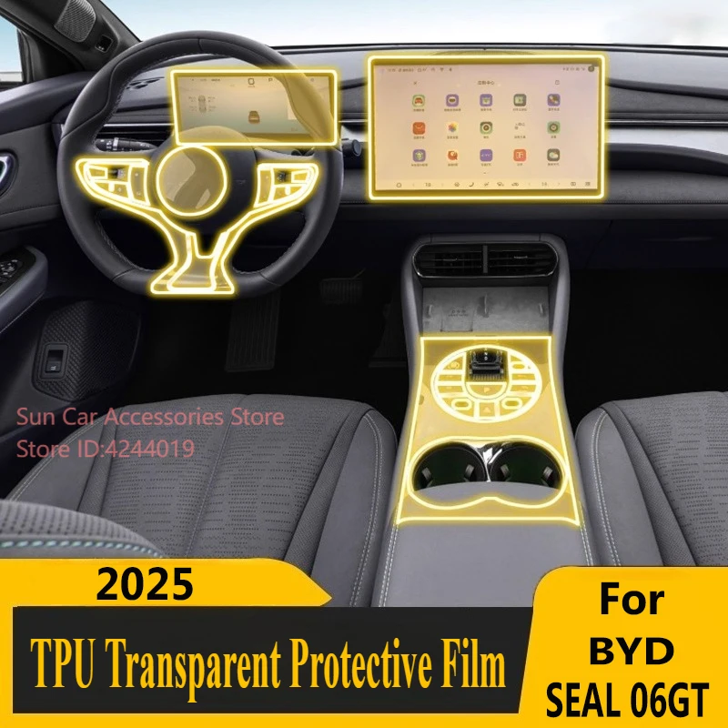

Для BYD SEAL 06 GT 2025, экран центрального управления, внутренняя наклейка, защитная пленка из ТПУ, модифицированные аксессуары для салона автомобиля