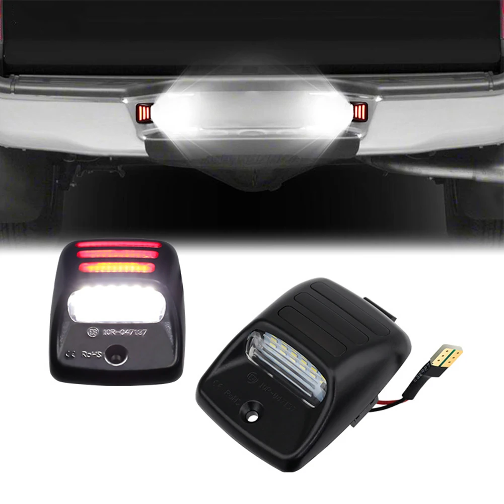 Brand New License Plate Light LED License Lamp Black Replacement Vehicle 2.0*1.75*1 Inch 2pcs Accessories For Tacoma 2005-2015