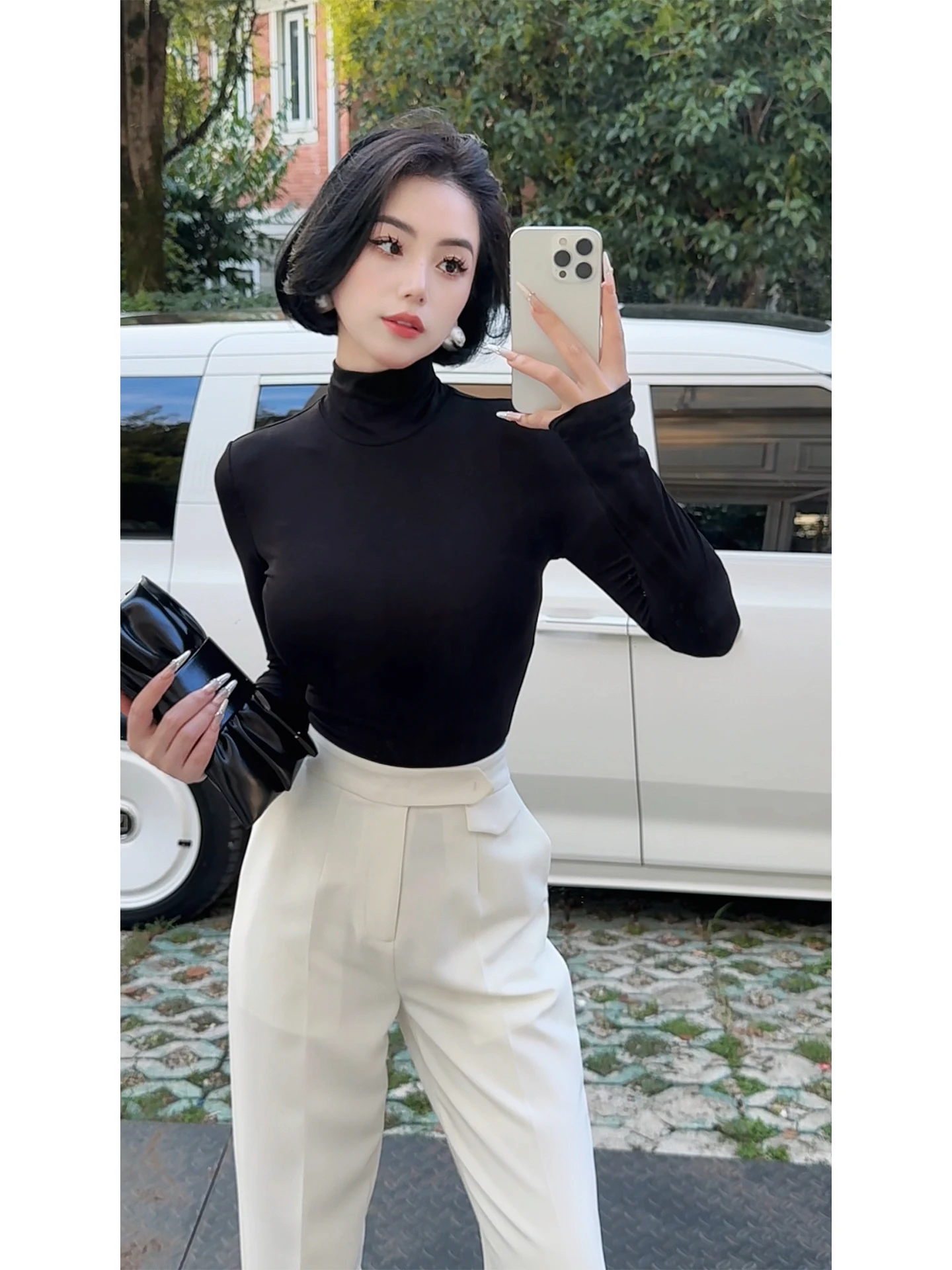 

Женская облегающая футболка LYXJ с высоким воротом, базовая, цветная, для ношения под одеждой, весна 2026, новая коллекция, женская футболка