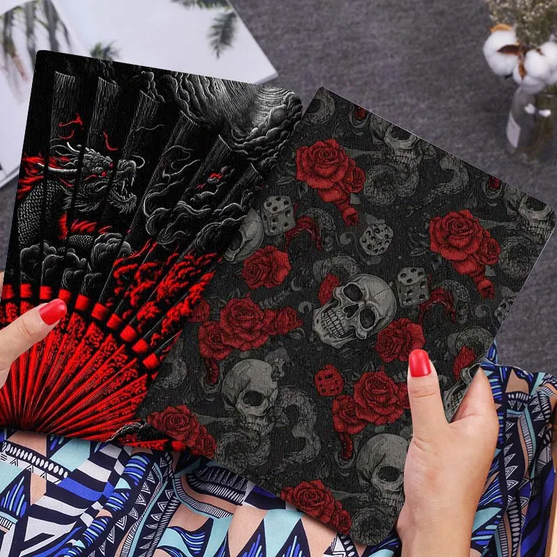 

Red Rose Skull Pattern Gift Tablet Case For Lenovo Xiaoxin Legion Pad Tab Pro GT Y700 Gen4 2 11 P11 M10 K10 3rd Plus Gen