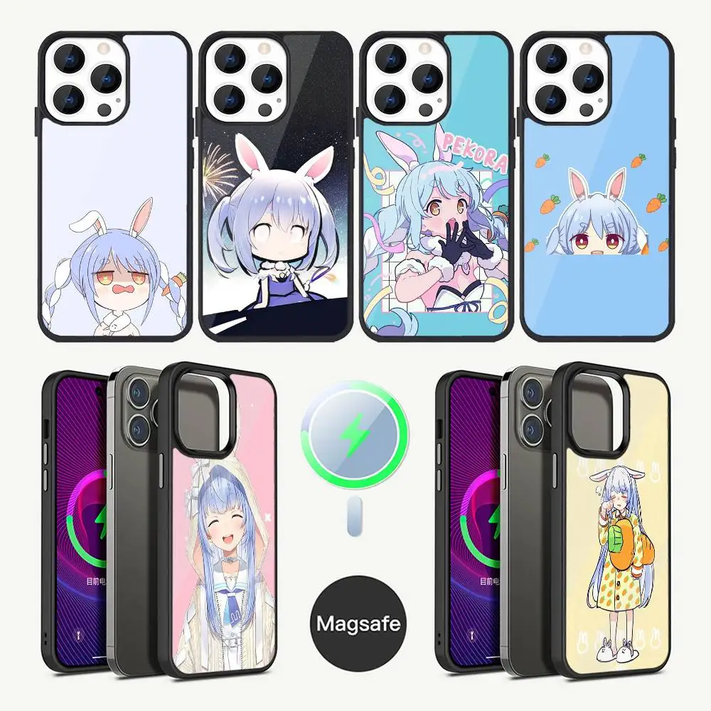 

Cute Usada Pekora Phone Case For iPhone 16,15,14,13,12,11,Plus,Pro,Max Mini Magsafe Magnetic Wireless Charging