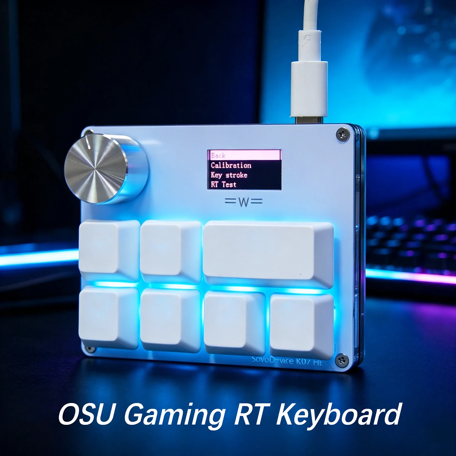 Sayo Device Keyboard K07 HE Keyboard With 8000Hz Hall Linear Switch Rapid Trigger Keyboard Programmbale OSU Gaming DJMAX